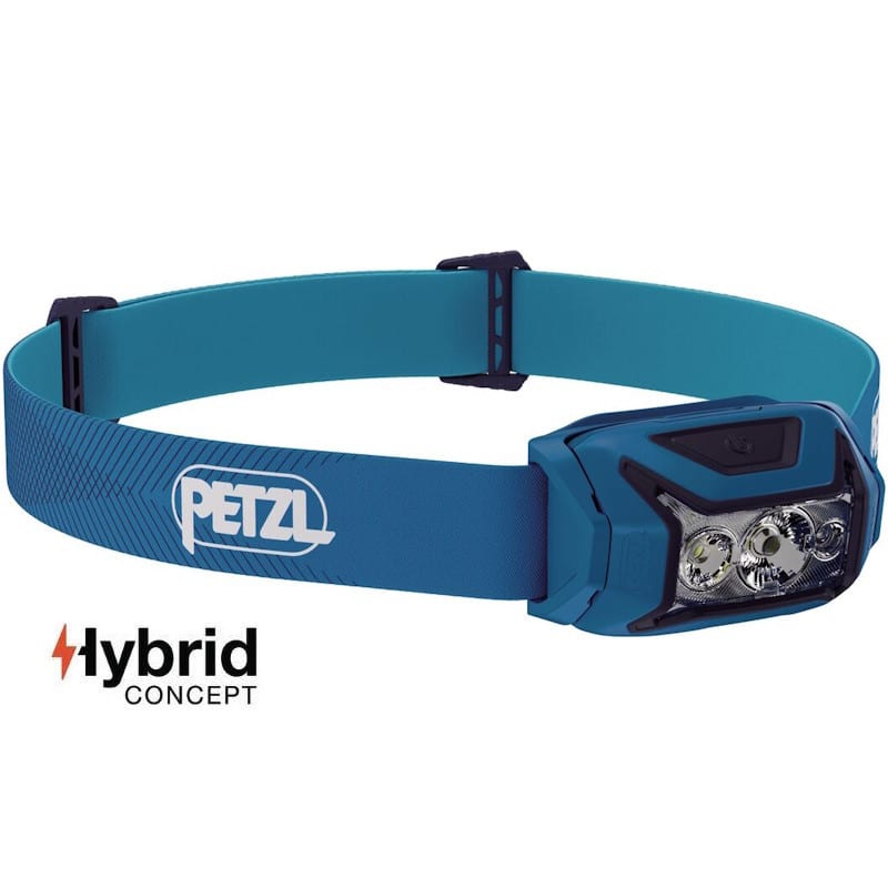 Lampe frontale petzl actik hybrid bleue