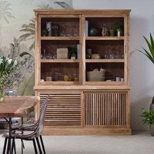 Vaisselier en bois d'acacia salta