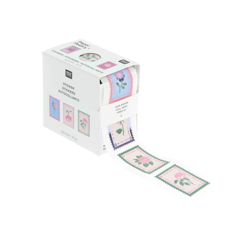 Mini autocollants la vie en rose timbres-poste 120 pcs