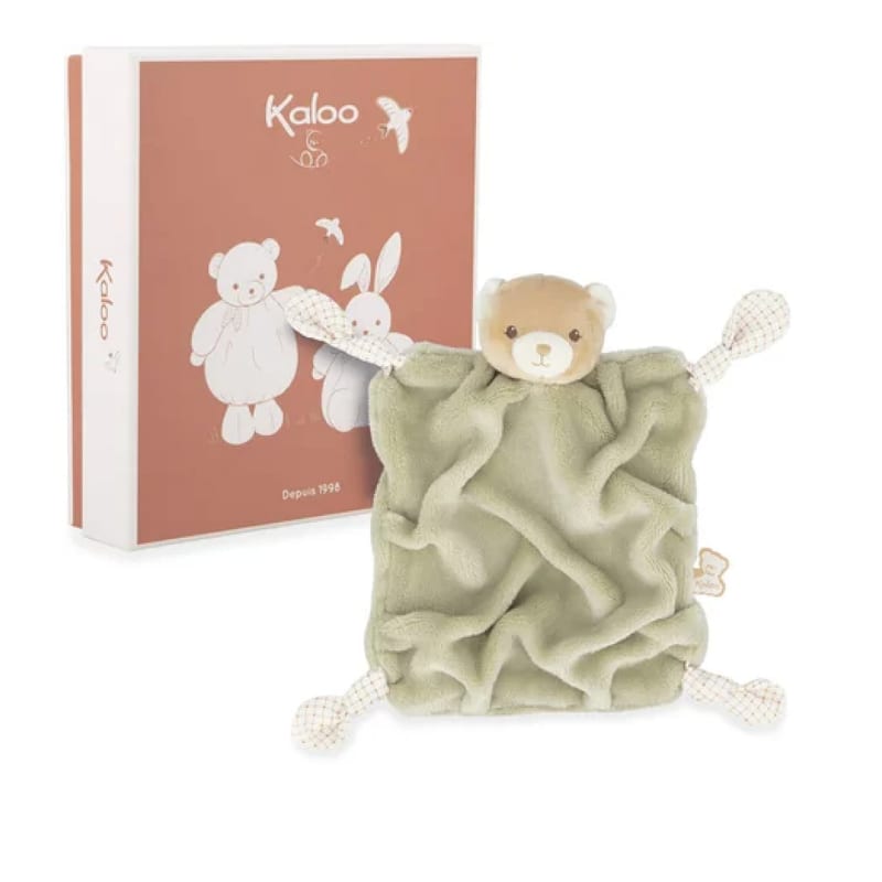 Kaloo - doudou chiffon ours vert