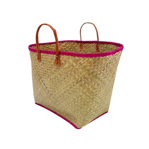 Panier  - naturel penjy gm fuchsia