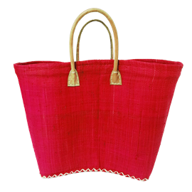 Panier de plage - bélo uni rouge
