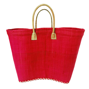 Panier de plage - bélo uni rouge