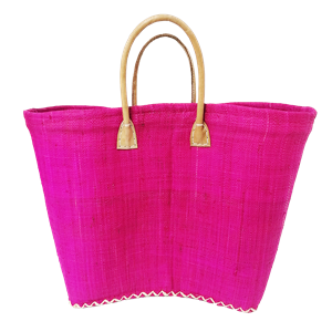 Panier de plage - bélo uni fuchsia