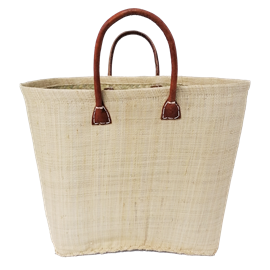 Panier de plage - bélo uni naturel