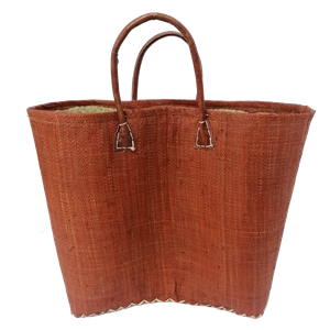Panier de plage - bélo uni caramel