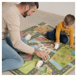 Tapis éveil ville simple et urbain