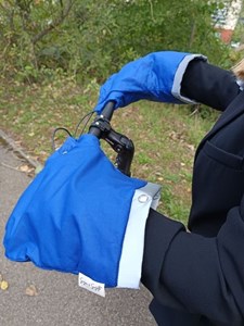 Les manchons lumineux de léon (guidon droit) bleu marine