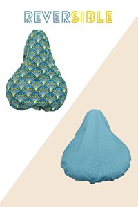 Le couvre-selle bicolore d'eléonore etnique&nbsp;vert thym