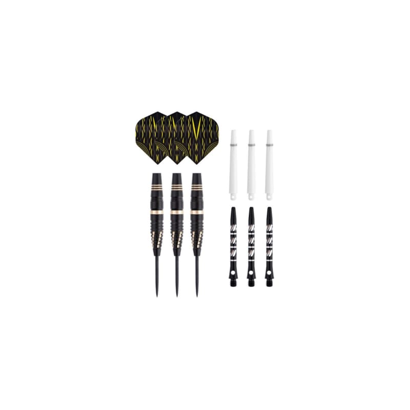 Jeu de 3 fléchettes pro wind pointe acier - 24gr - coloris or