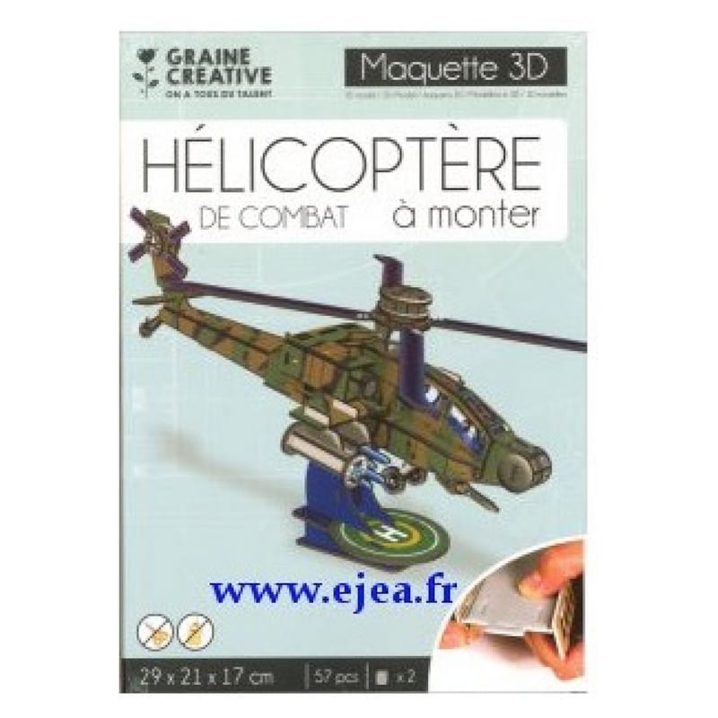 Puzzle maquette helicoptere de combat