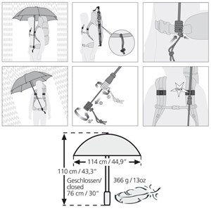 Parapluie euroschirm swing handsfree no