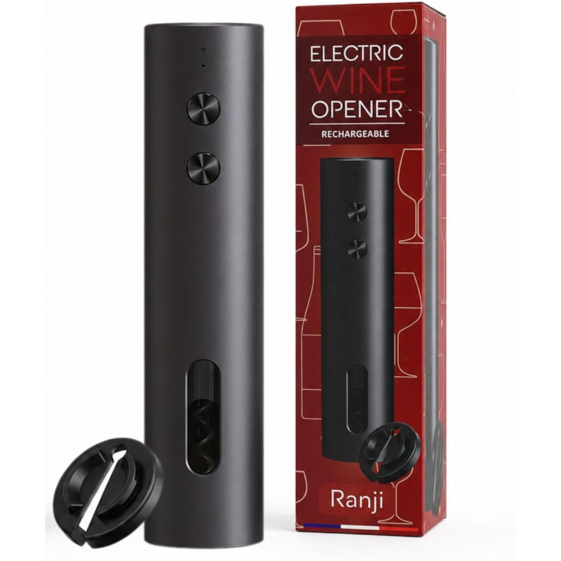Ranji -tire bouchon électrique rechargeable usb-c avec coupe capsule (Ranji) - Couverture