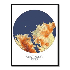 Naples carte ville city map nuit