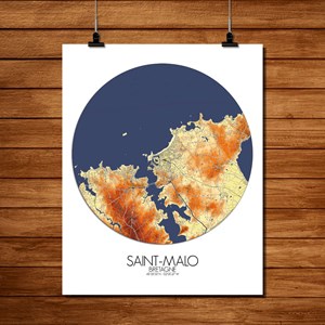 Naples carte ville city map nuit