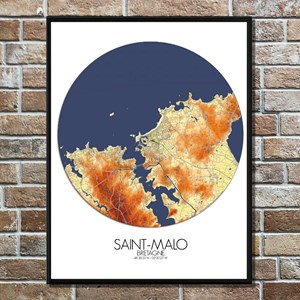 Naples carte ville city map nuit