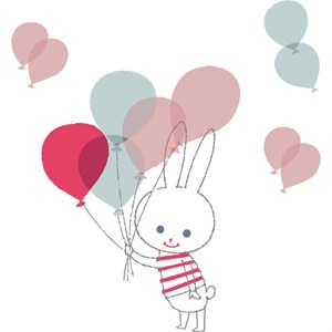 Stickers balloon rabbit par shinzi katoh