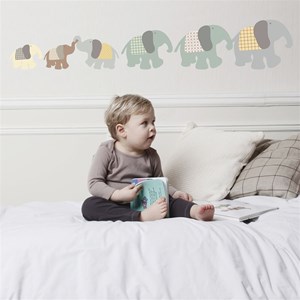 Stickers enfant famille elephant
