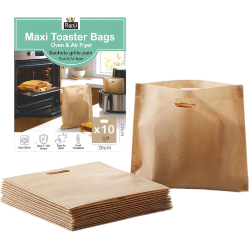Ranji - Ranji® 10 toaster bags xl réutilisables antiadhésifs pour grille-pain et four