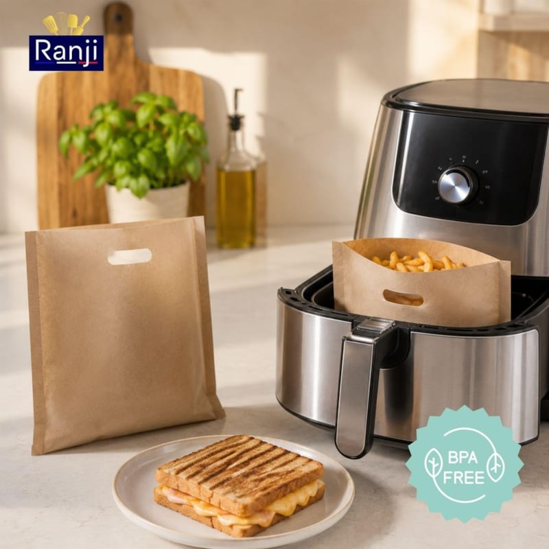 Ranji® 10 toaster bags xl réutilisables antiadhésifs pour grille-pain et four (Ranji) - Image 3