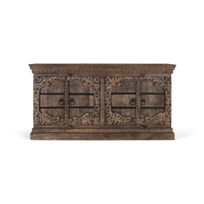 Buffet bois marron - lucrècia décoration