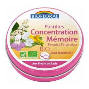 Pastilles concentration mémoire bio sans