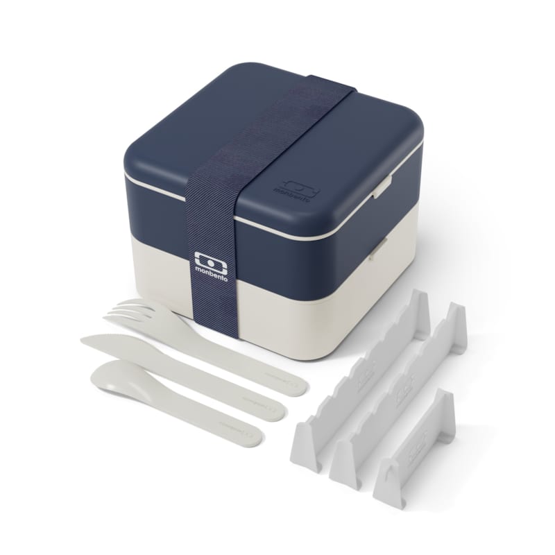 Lunch box compartimentée 1l bleu
