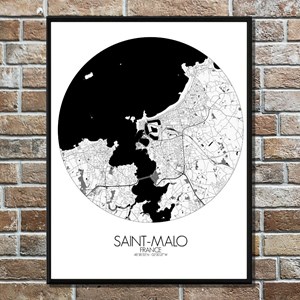 Stmalo carte ville city map rond