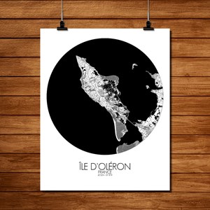 Oleron carte ville city map rond