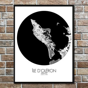 Oleron carte ville city map rond