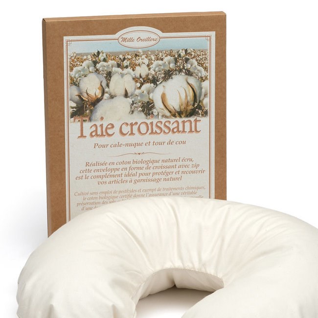 Taie forme croissant en coton bio