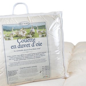 Couette en duvet d'oie 220x240 cm - tout