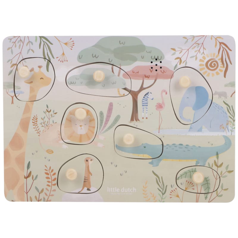 Puzzle sonore en bois safari friends