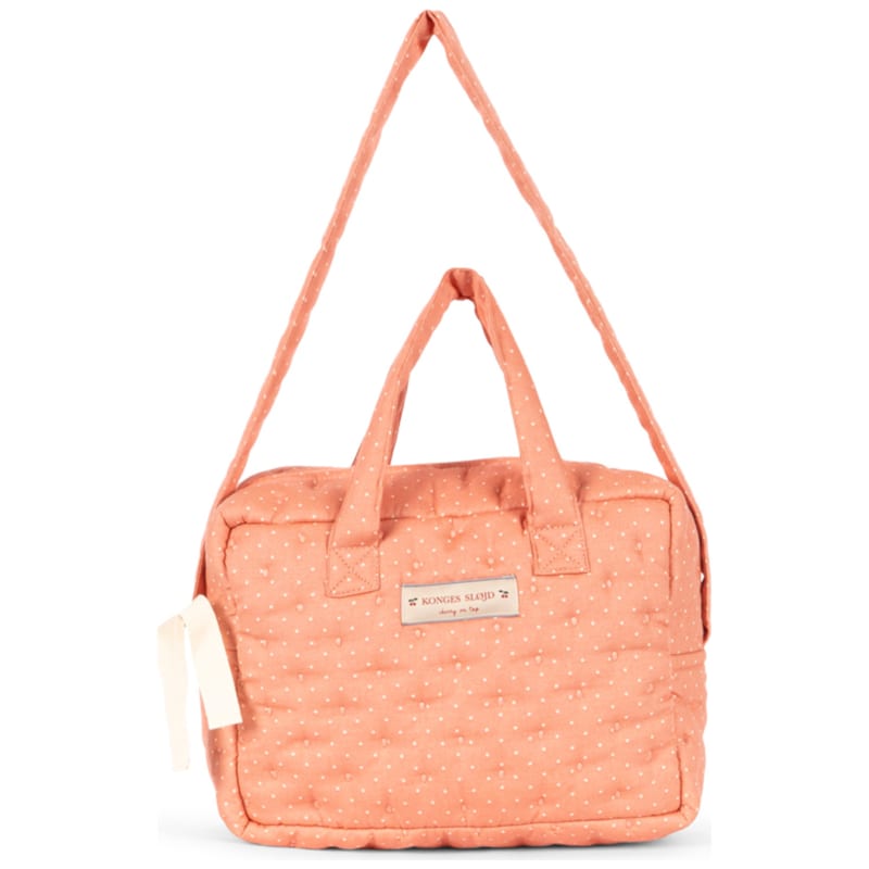 Sac à langer pour poupée rose à pois