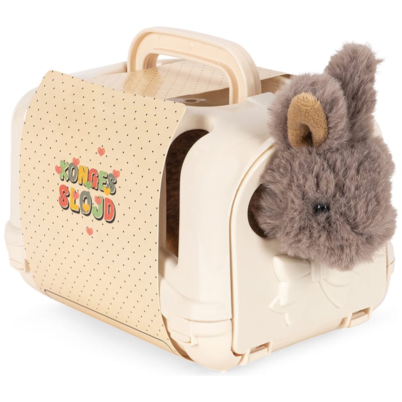 Peluche lapin et sa caisse