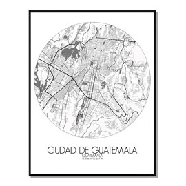 Guatemala carte ville city map rond