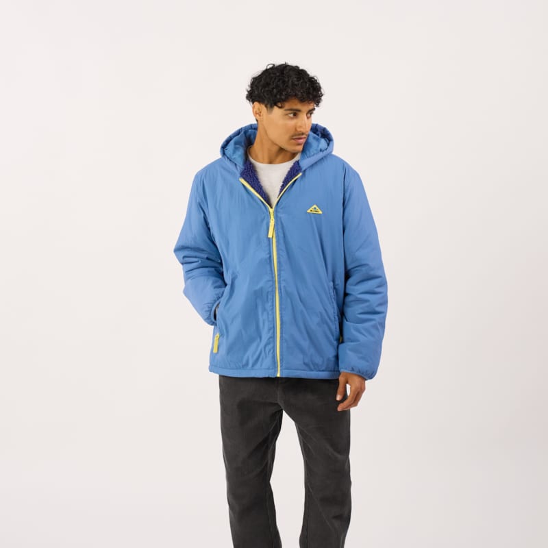 Parka mixte à capuche bleu
