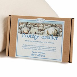 Protège-oreiller en molleton bio - 60 x