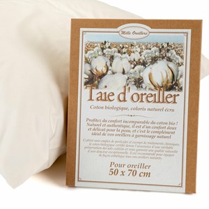 Taie d'oreiller en coton bio - 50 x 70 c