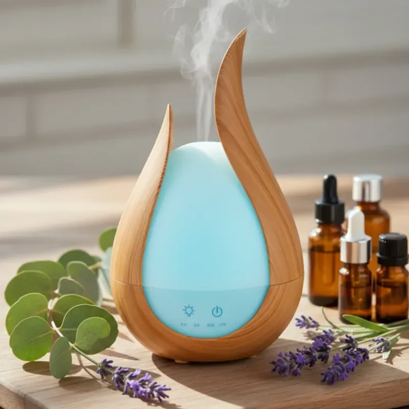Diffuseur d'huiles essentielles ultrasonique néréa, led multicolore réglable