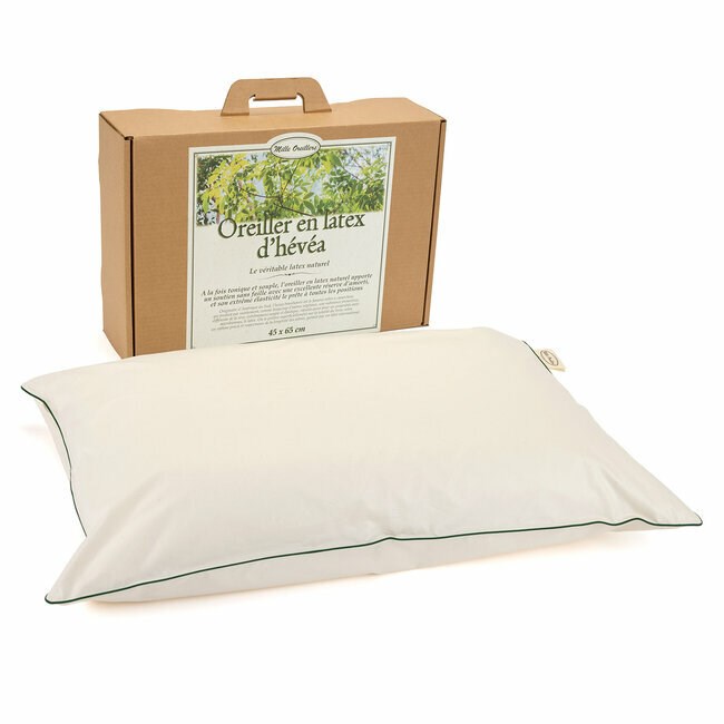 Oreiller en latex naturel d'hévéa - 45 x