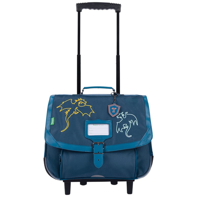 Cartable à roulettes primaire les fantaisies merlin bleu (38 cm)