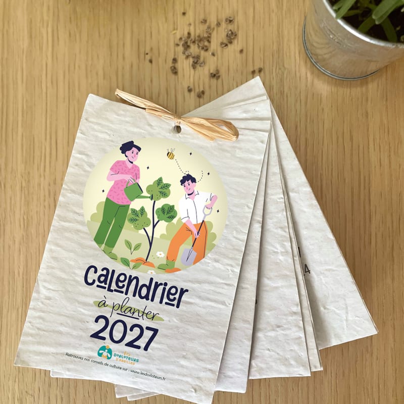 Calendrier à planter 2027 - papier ensemencé