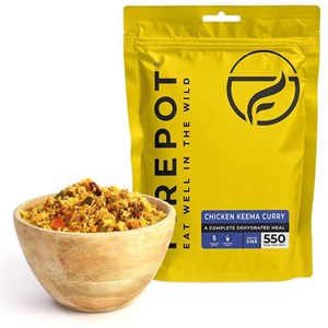 Repas déshydraté firepot curry de poulet keema et riz