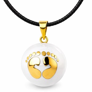 Bola grossesse collier blanc pieds