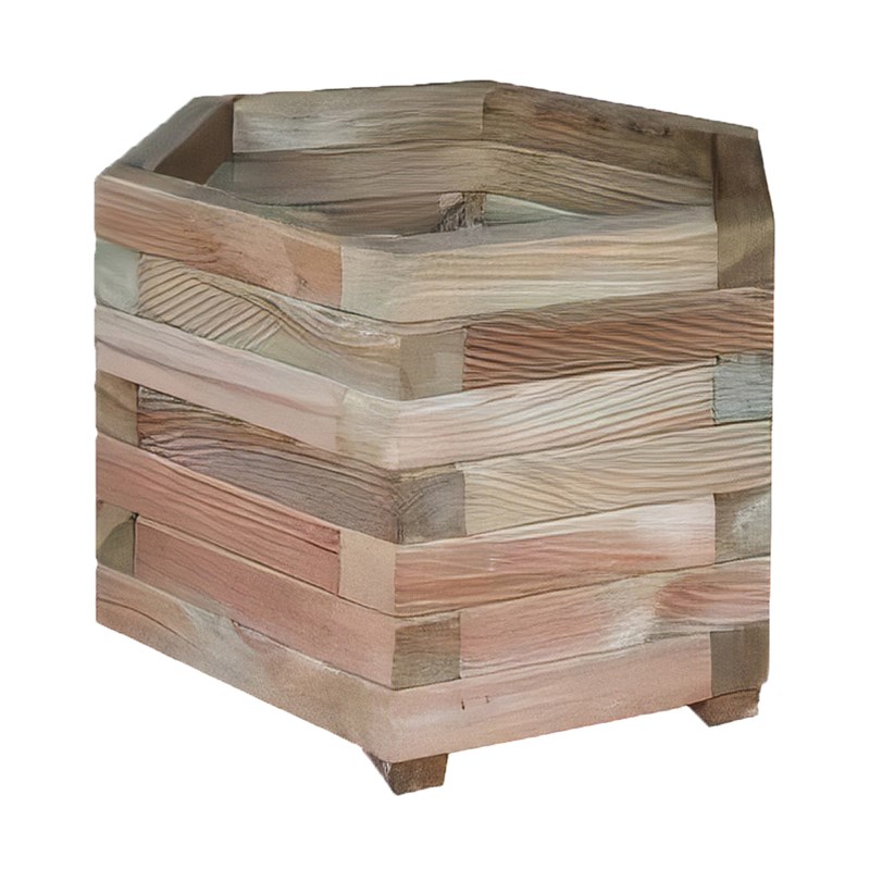 Jardinière hexagonale jonquille 50