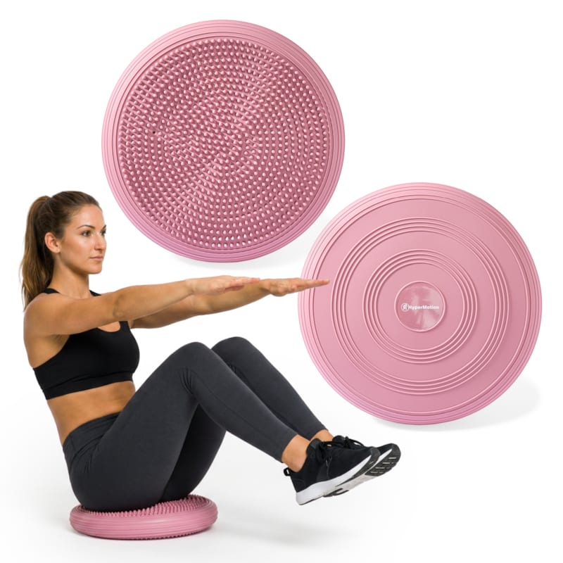 Coussin sensorimoteur d'assise et d'équilibre hypermotion rose avec pompe