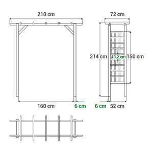 Pergola jasmin droite