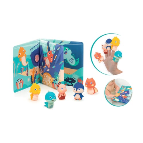Ludi - Livre de bain avec 5 marionnettes