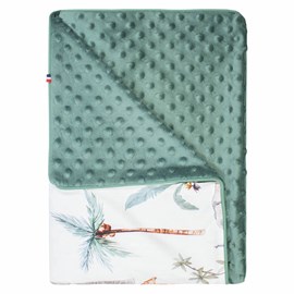 Couverture minky légère safari vert 70